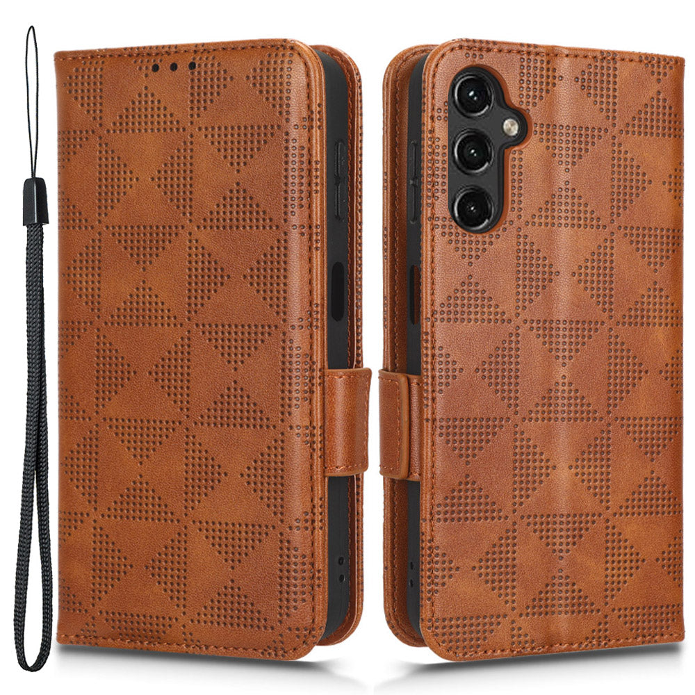 For Samsung Galaxy A24 4G Leather Phone Case Imprinted Triangle Anti-Fall Wallet Phone Cover For Samsung Galaxy A24 4G Leather Phone Case Imprinted Triangle Anti-Fall Wallet Phone Cover